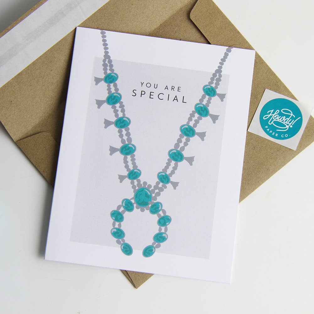 Hunt Seat Paper Co. - You Are Special - Naja Squash Blossom Necklace Card