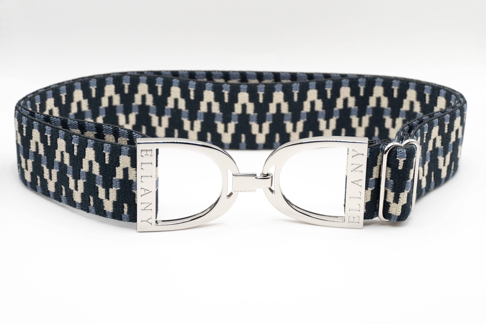 Huston x Ellany - Lantanas - 1.5" Silver Stirrup Elastic Belt