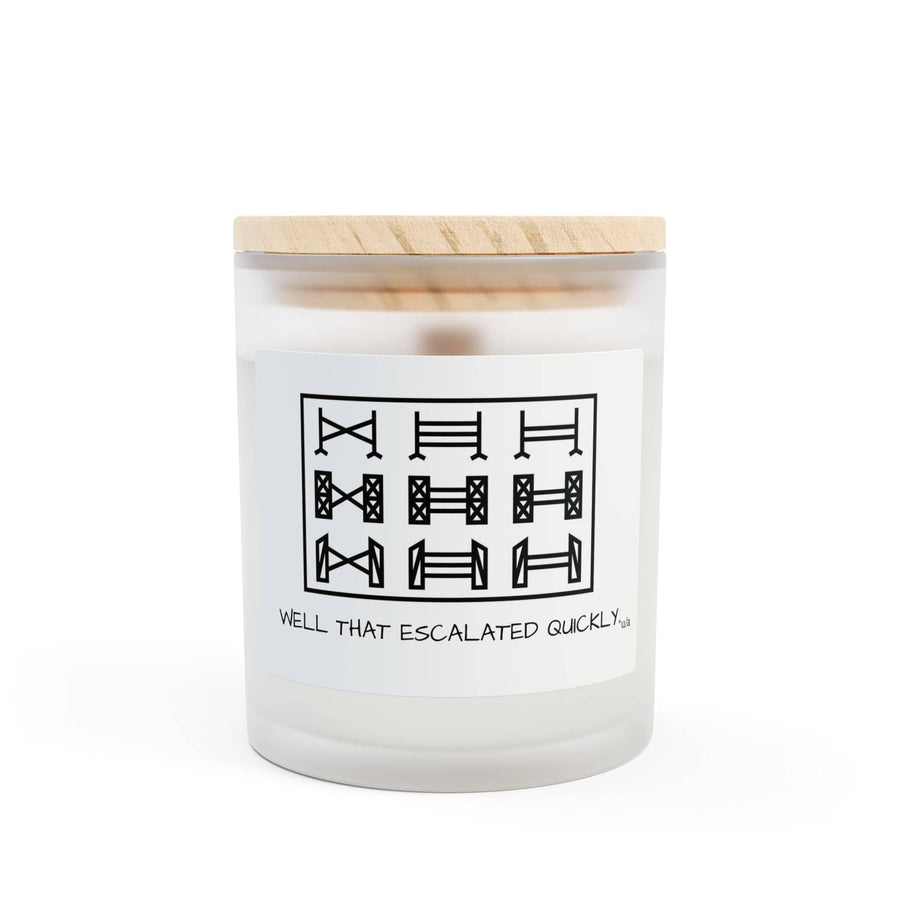 un.sus.tain.a.ble apparel - Frosted Glass Candle, 11oz - Escalated Quickly