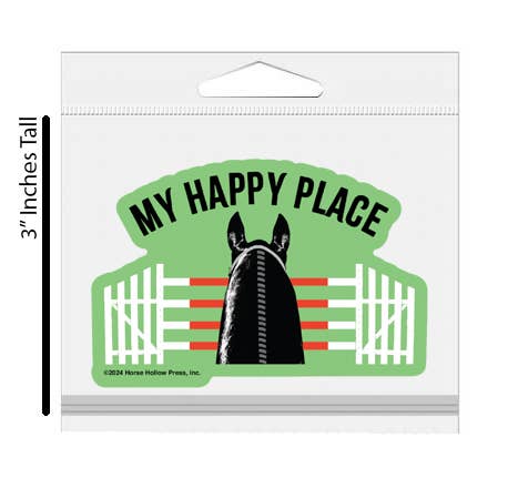 Horse Hollow Press - 3" Waterproof My Happy Place Jumper Funny Horse Sticker