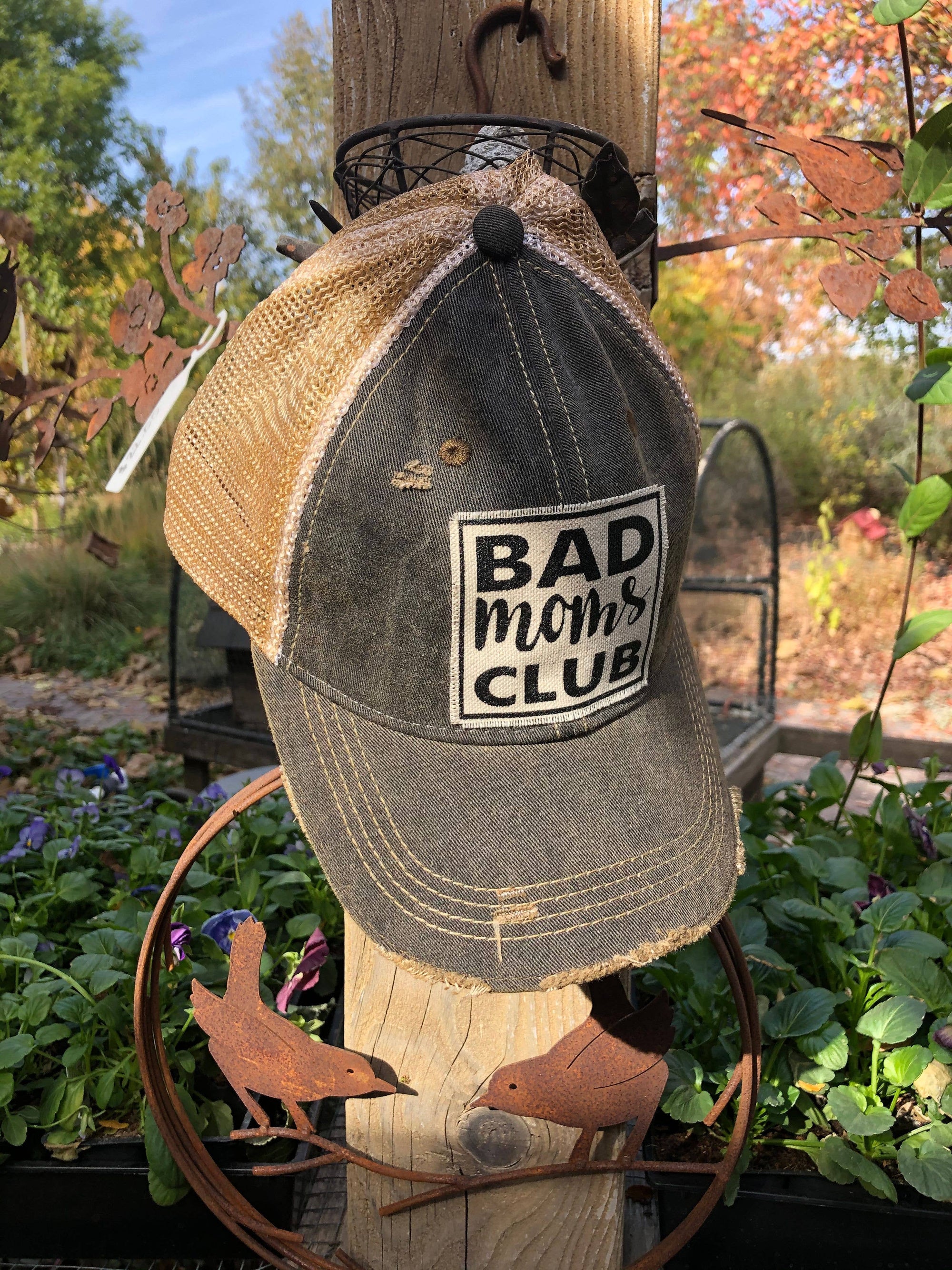 Vintage Life - Bad Moms Club Distressed Trucker Hat Baseball Cap