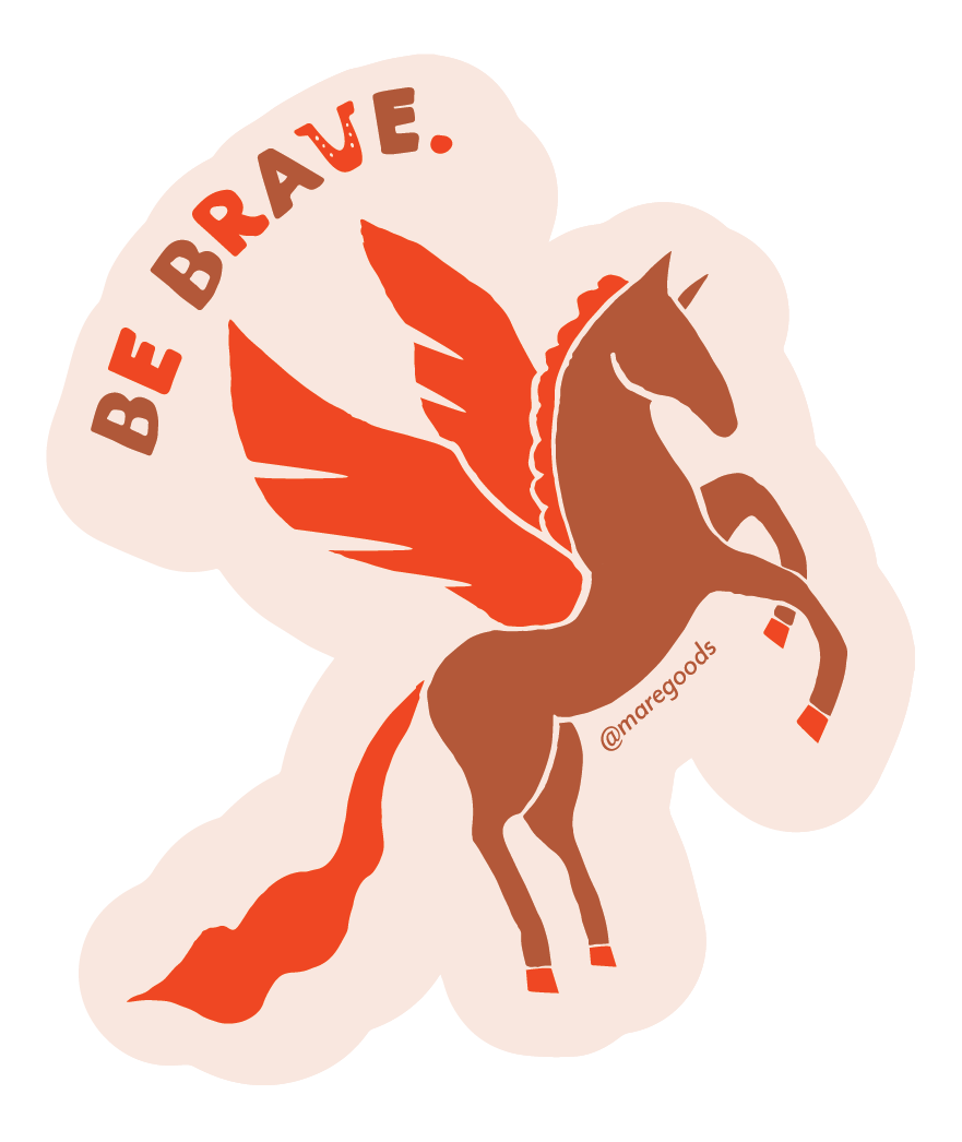 Mare Modern Goods - Brave Pegasus Sticker - Exceptional Equestrian