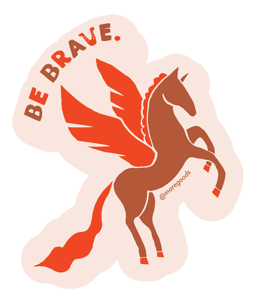 Mare Modern Goods - Brave Pegasus Sticker - Exceptional Equestrian 