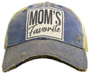 Vintage Life - Mom's Favorite Distressed Trucker Hat Baseball Cap - Exceptional Equestrian