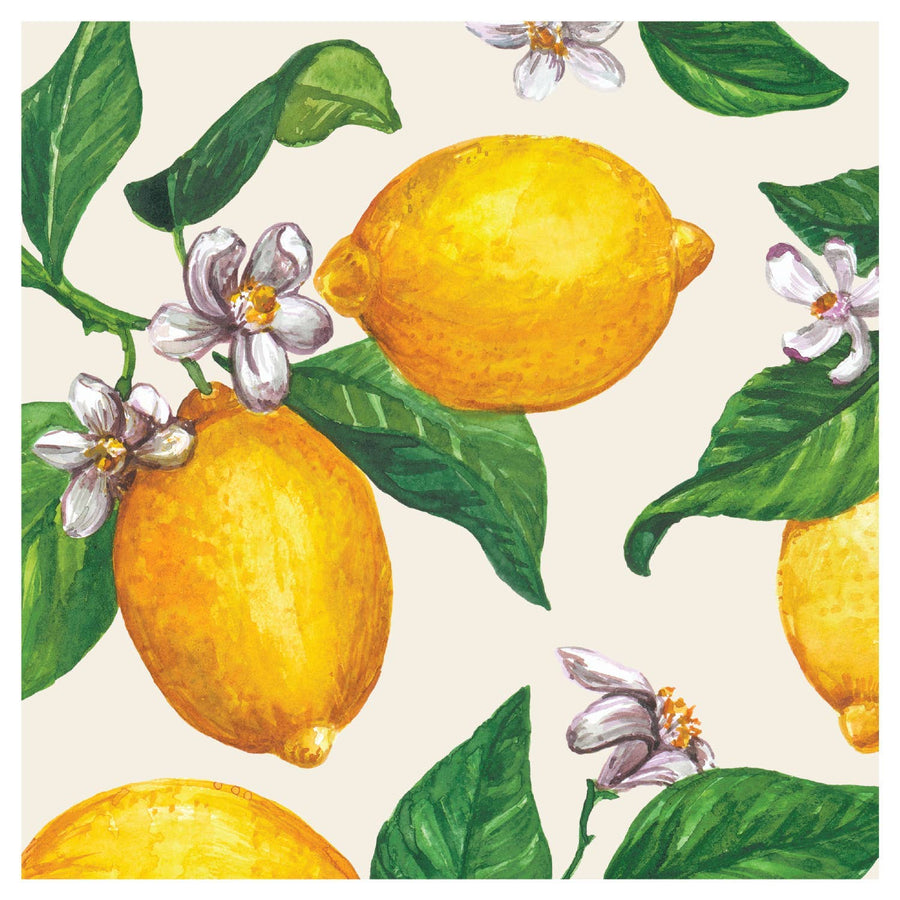 Hester & Cook - Stationery - Lemons Cocktail Napkin - Pack Of 20