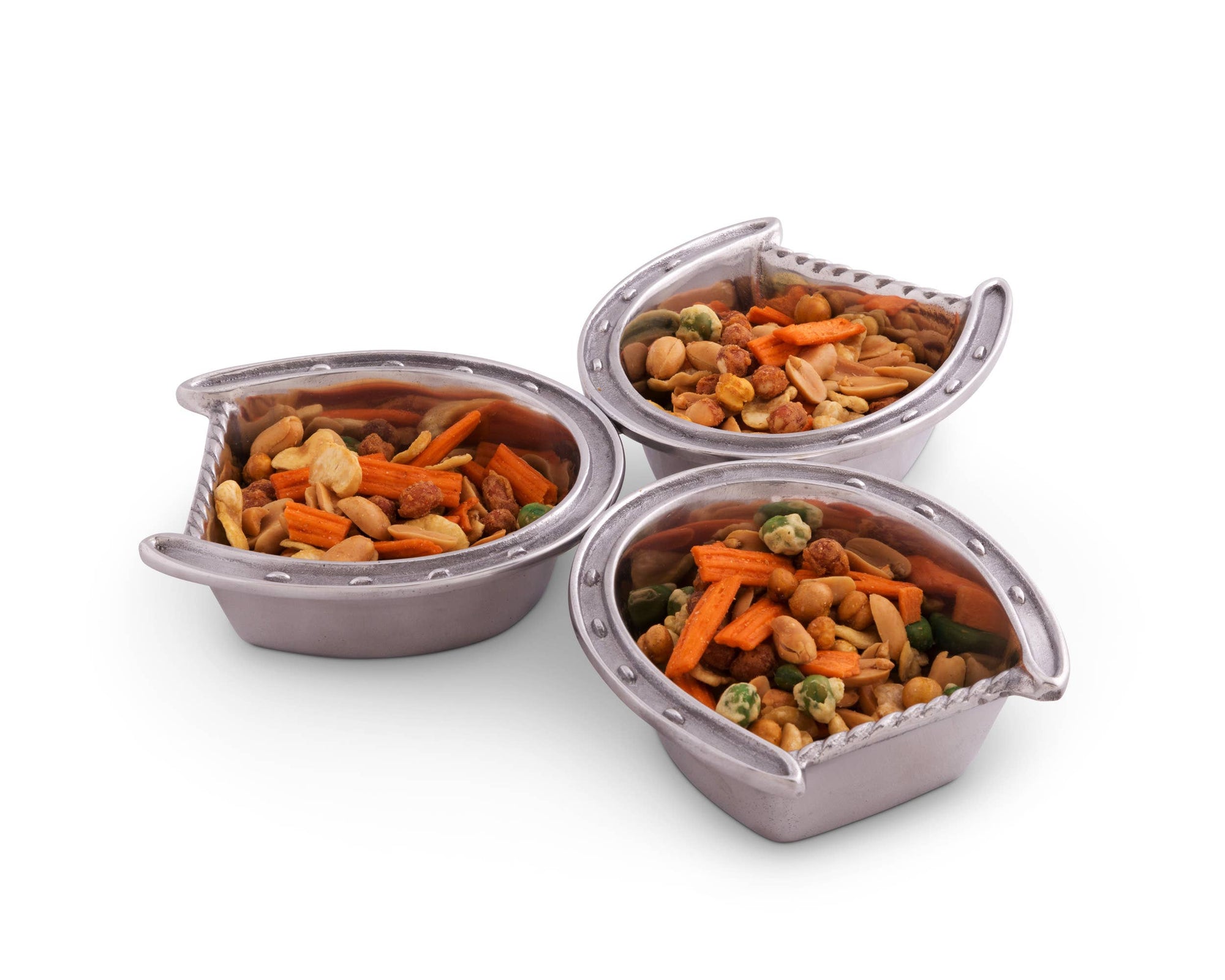 Arthur Court - Horseshoe 3-Bowl Bowl - Exceptional Equestrian