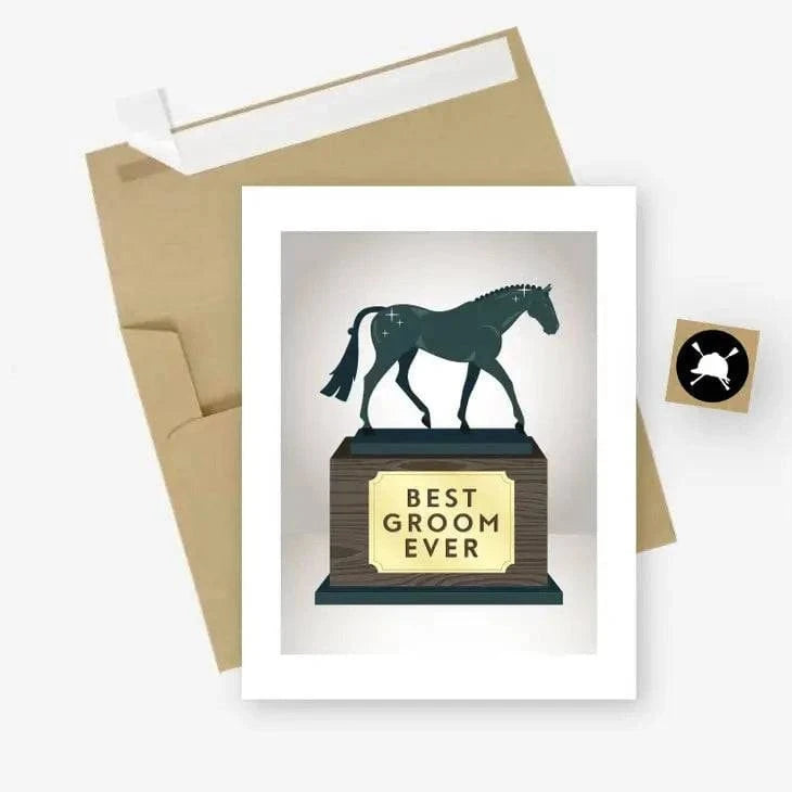Hunt Seat Paper Co. - Best Groom Ever Equestrian Horse Greeting Card - Exceptional Equestrian