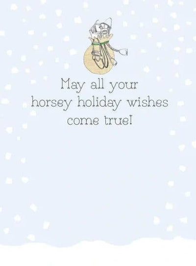 Horse Hollow Press - Horse Christmas Card / Santa's Bag / Holiday Greeting Card