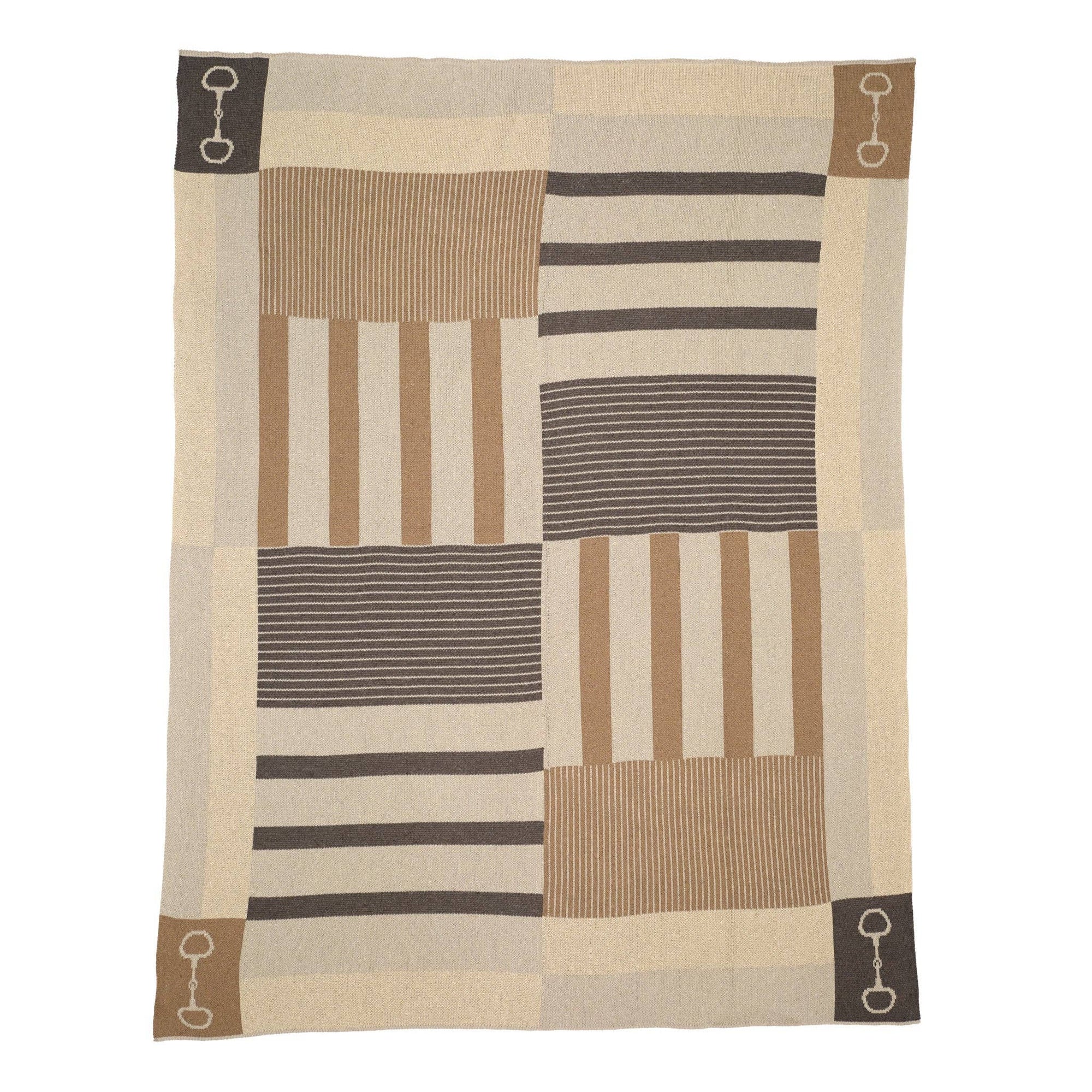 In2Green - Equestrian Stable Stripe Throw Blanket
