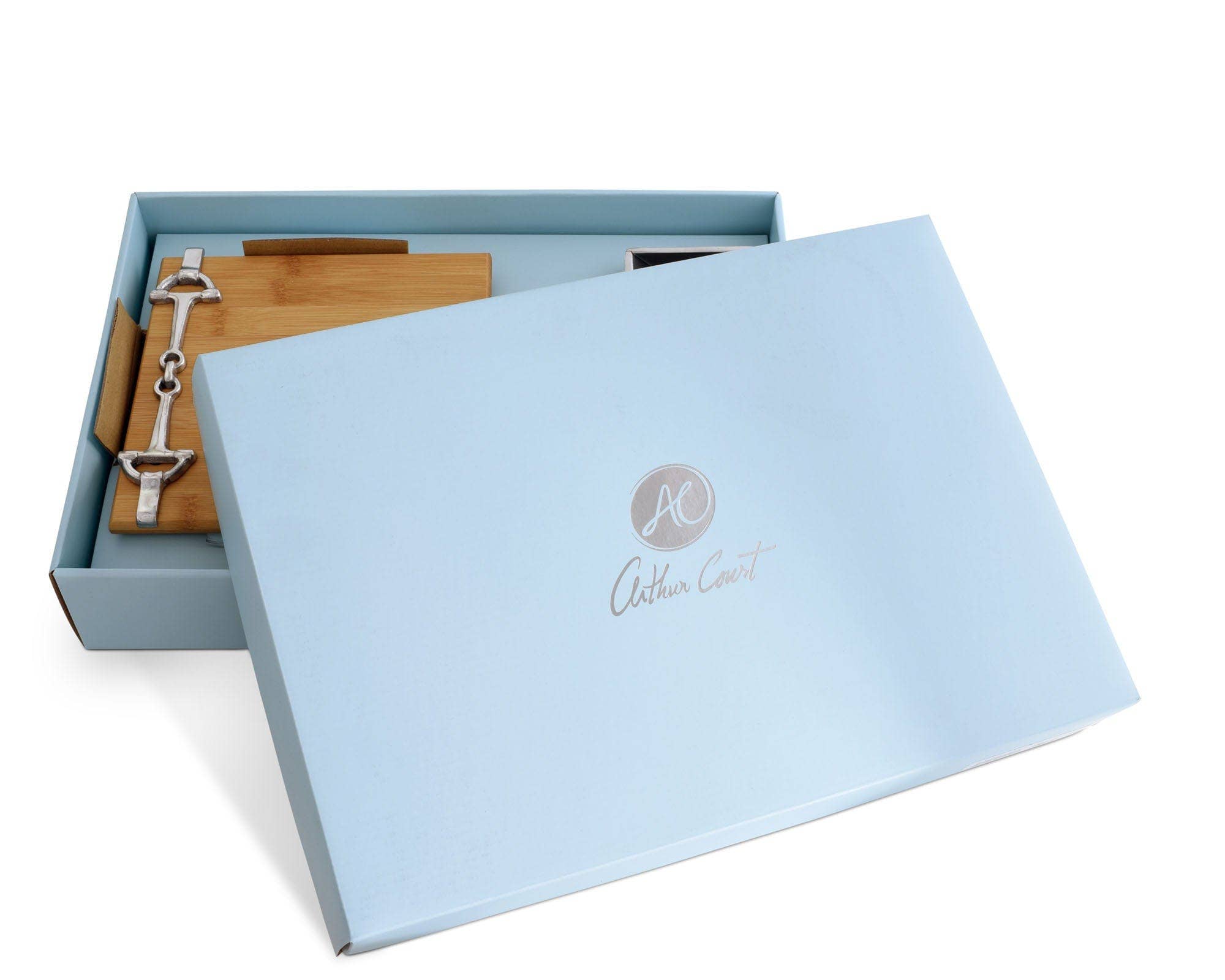 Arthur Court - Equestrian Bamboo Cheese Set