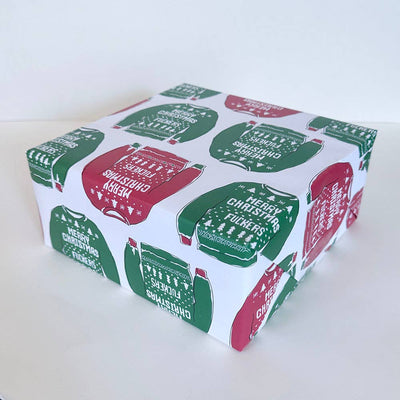 Steel Petal Press - Christmas Sweater Wrapping Paper - Roll of 3 Sheets