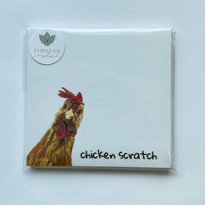 Forever Caroline - Sticky Notes w/ Chicken Art & "Chicken Scratch" | 50 Pages
