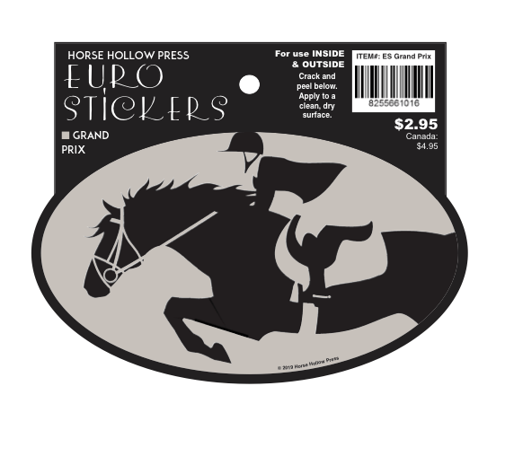 Horse Hollow Press - Oval Equestrian Horse Sticker: Grand Prix Jumper - Exceptional Equestrian