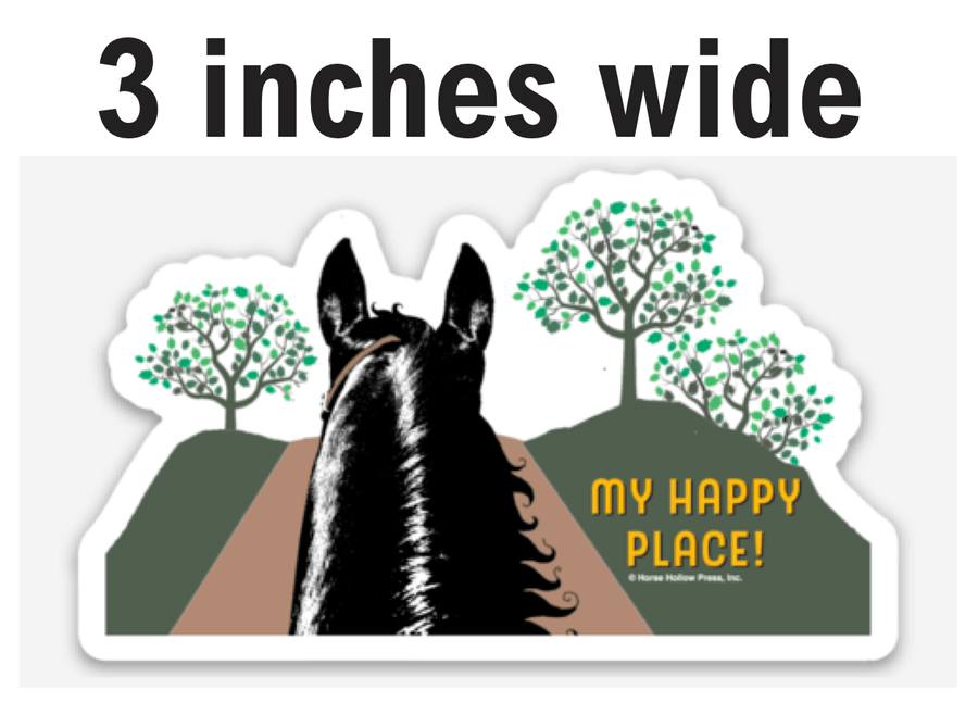 Horse Hollow Press - Horse Magnet 3":  My Happy Place-Green