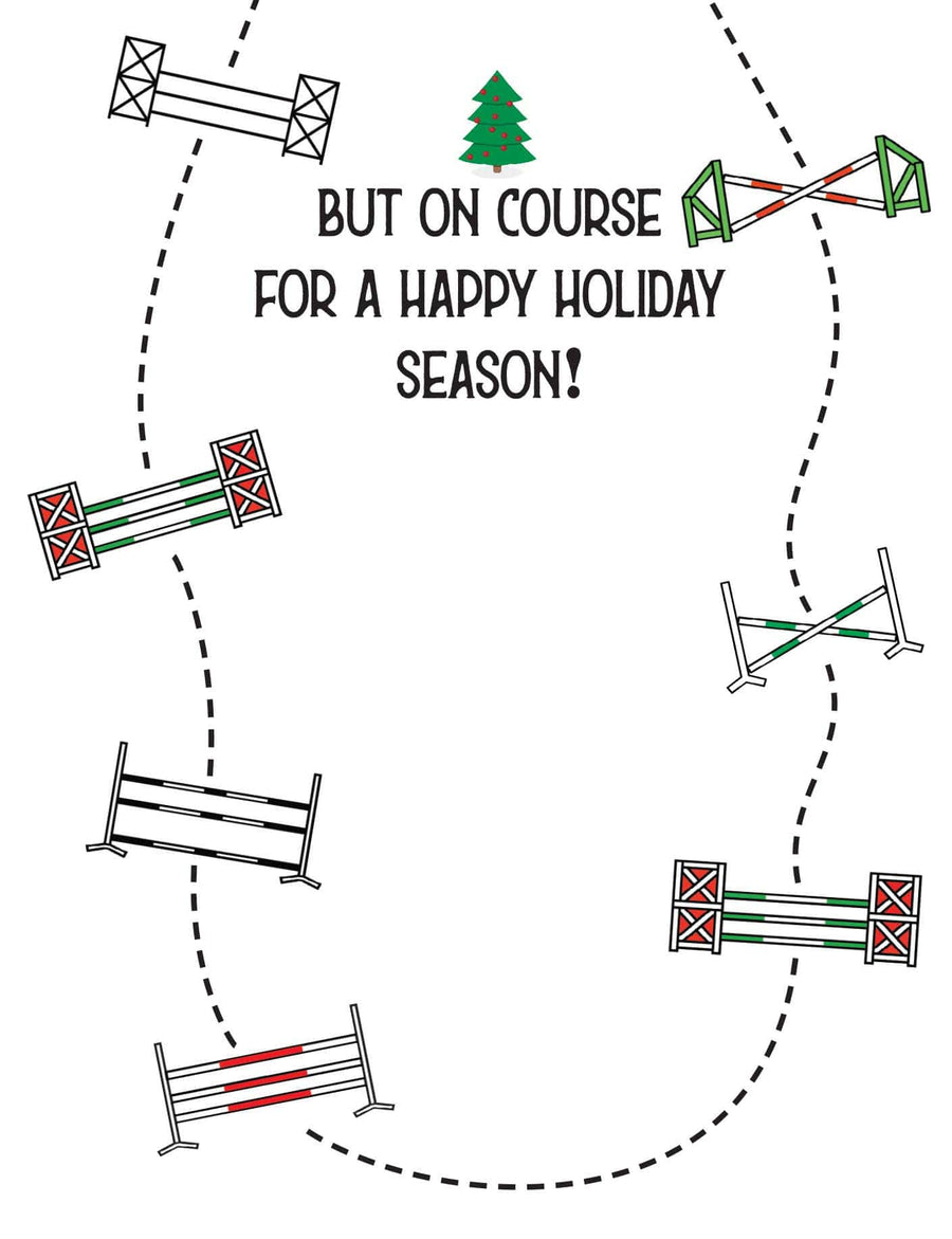Horse Hollow Press - Horse Christmas Card / Off Course / Holiday Greeting Card