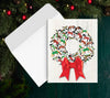 Horse Hollow Press - Horse Christmas Card / Wreath / Holiday Greeting Card