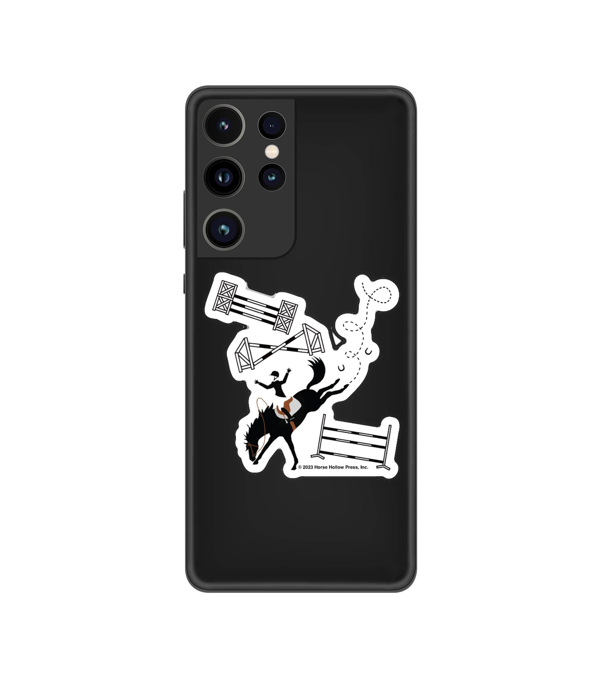 Horse Hollow Press - 3" Tumbler Horse Sticker / Off Course Bucking / WATERPROOF