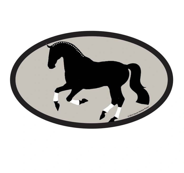 Horse Hollow Press - Oval Equestrian Horse Sticker / Dressage / WATERPROOF