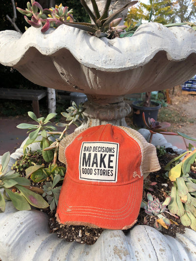 Vintage Life - Bad Decisions Make Good Stories Distressed Trucker Cap - Exceptional Equestrian