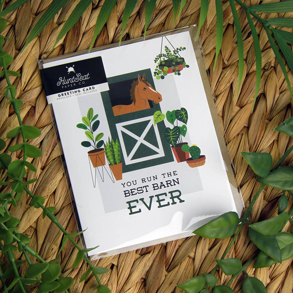 Hunt Seat Paper Co. - Best Barn Ever Equestrian Horse Greeting Card