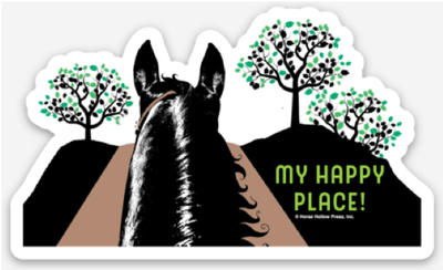 Horse Hollow Press - Horse Magnet 3":  My Happy Place (Black) - Exceptional Equestrian