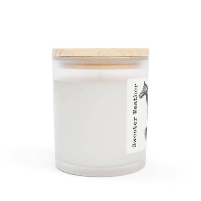 un.sus.tain.a.ble apparel - Frosted Glass Candle, 11oz - Sweater Weather