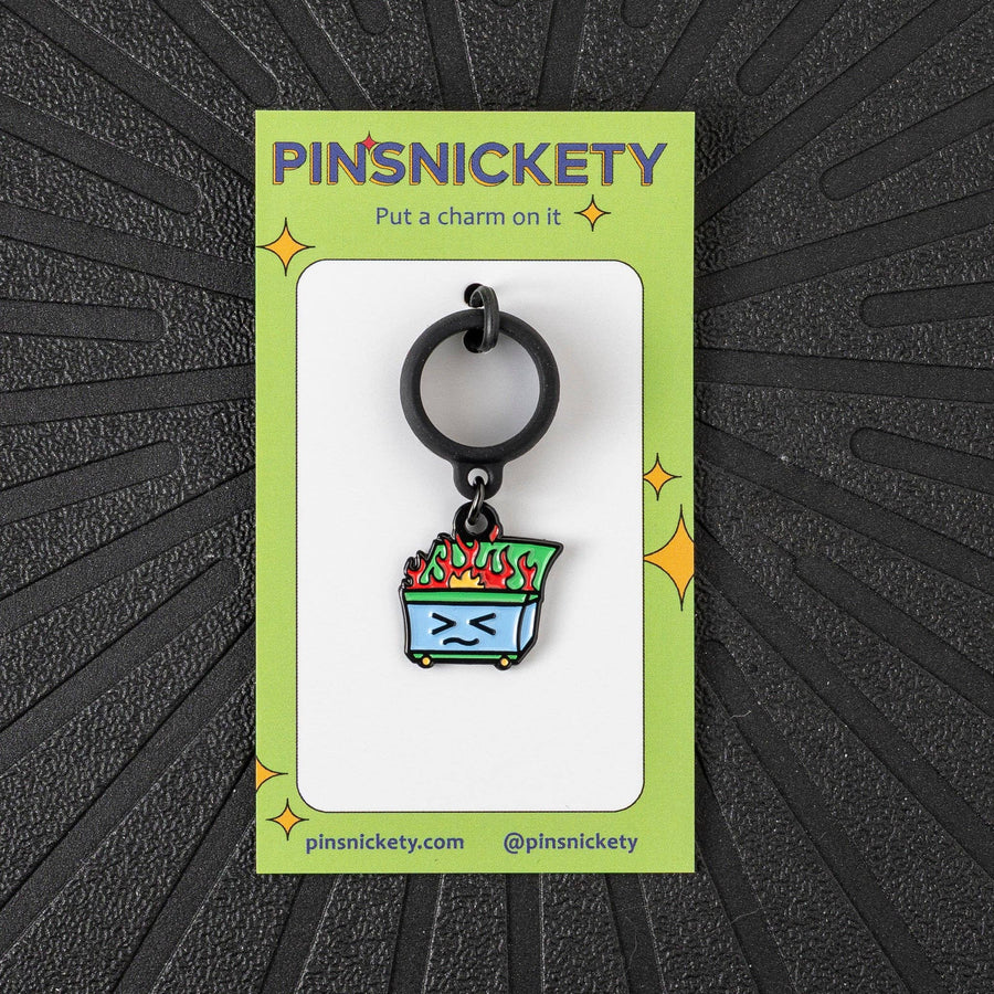 Pinsnickety - Dumpster Fire Crop Charm