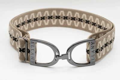 Huston x Ellany - Harlow - 1.5" Gunmetal Stirrup Elastic Belt