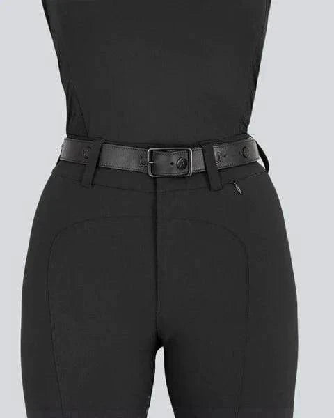 YAGYA - Leather Buckle Belt Black - Exceptional Equestrian