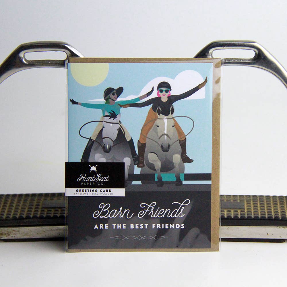 Hunt Seat Paper Co. - Barn Friends Equestrian Horse Greeting Card