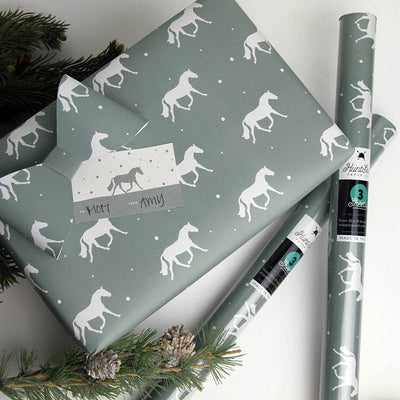 Hunt Seat Paper Co. - Winter Horse Gift Wrap - Exceptional Equestrian