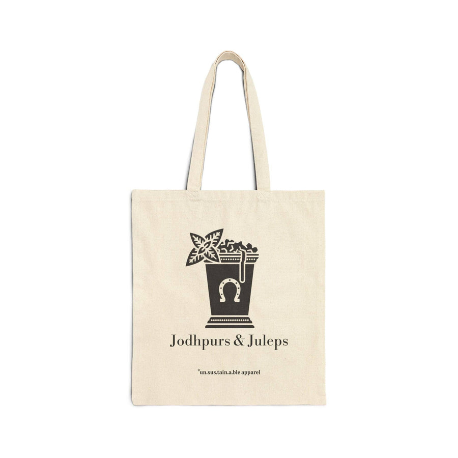un.sus.tain.a.ble apparel - Cotton Canvas Tote Bag - Jodhpurs & Juleps - Printed On Both Sides