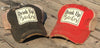 Vintage Life - Drink Up Bitches Distressed Trucker Hat Baseball Cap - Orange - Exceptional Equestrian