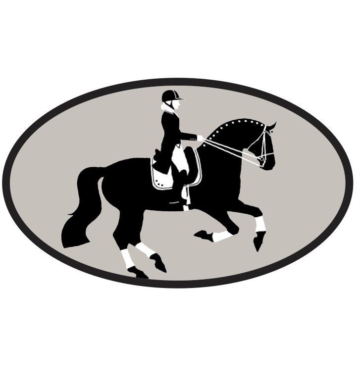 Horse Hollow Press - Oval Equestrian Horse Sticker / Piaffe Dressage / WATERPROOF