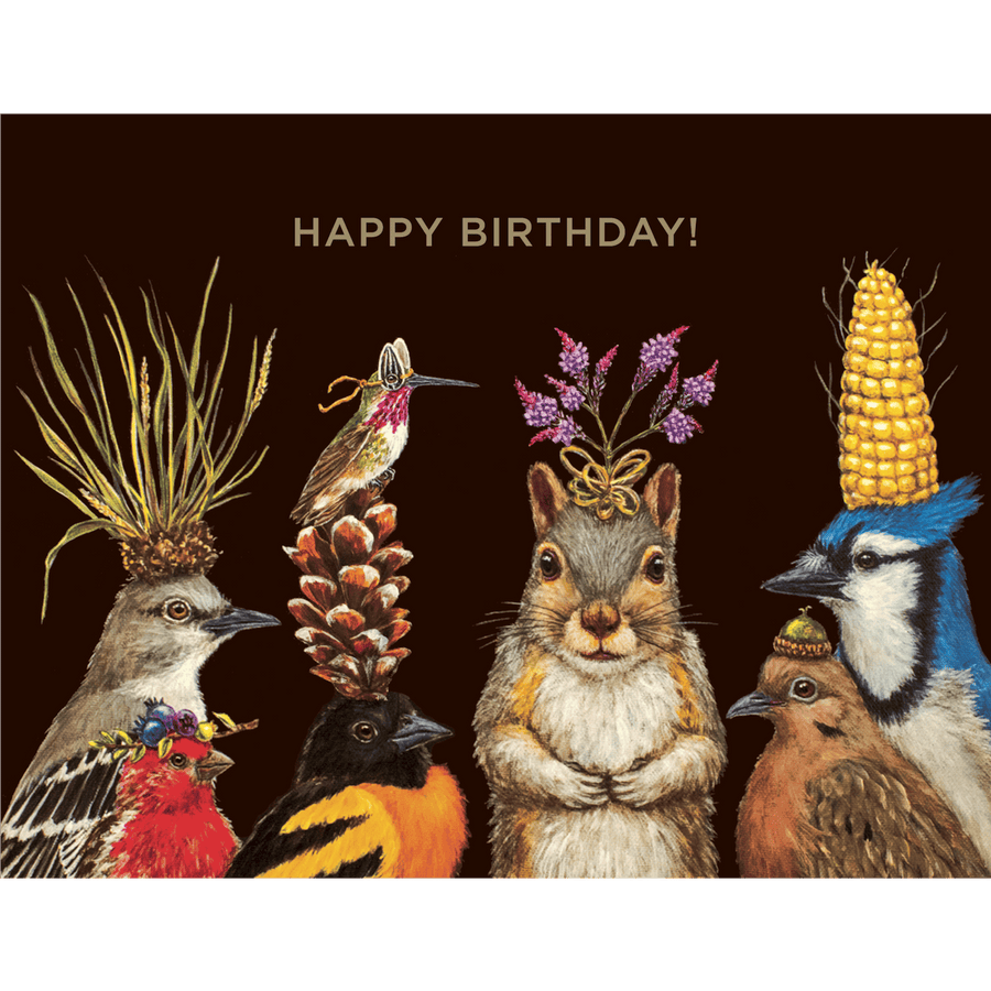 Hester & Cook - Stationery - Birthday Squirrel and Friends Card