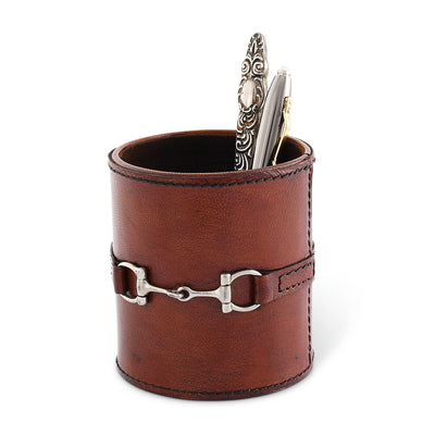 Vagabond House - Premium Genuine Leather Stirrup Office Pen Holder