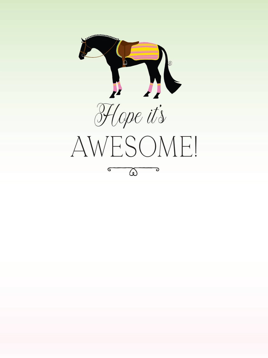 Horse Hollow Press - Horse Greeting Birthday Card / Newmarket Blanket Birthday