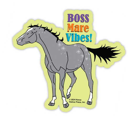 Horse Hollow Press - 3" Tumbler Horse Sticker / Boss Mare Vibes / WATERPROOF