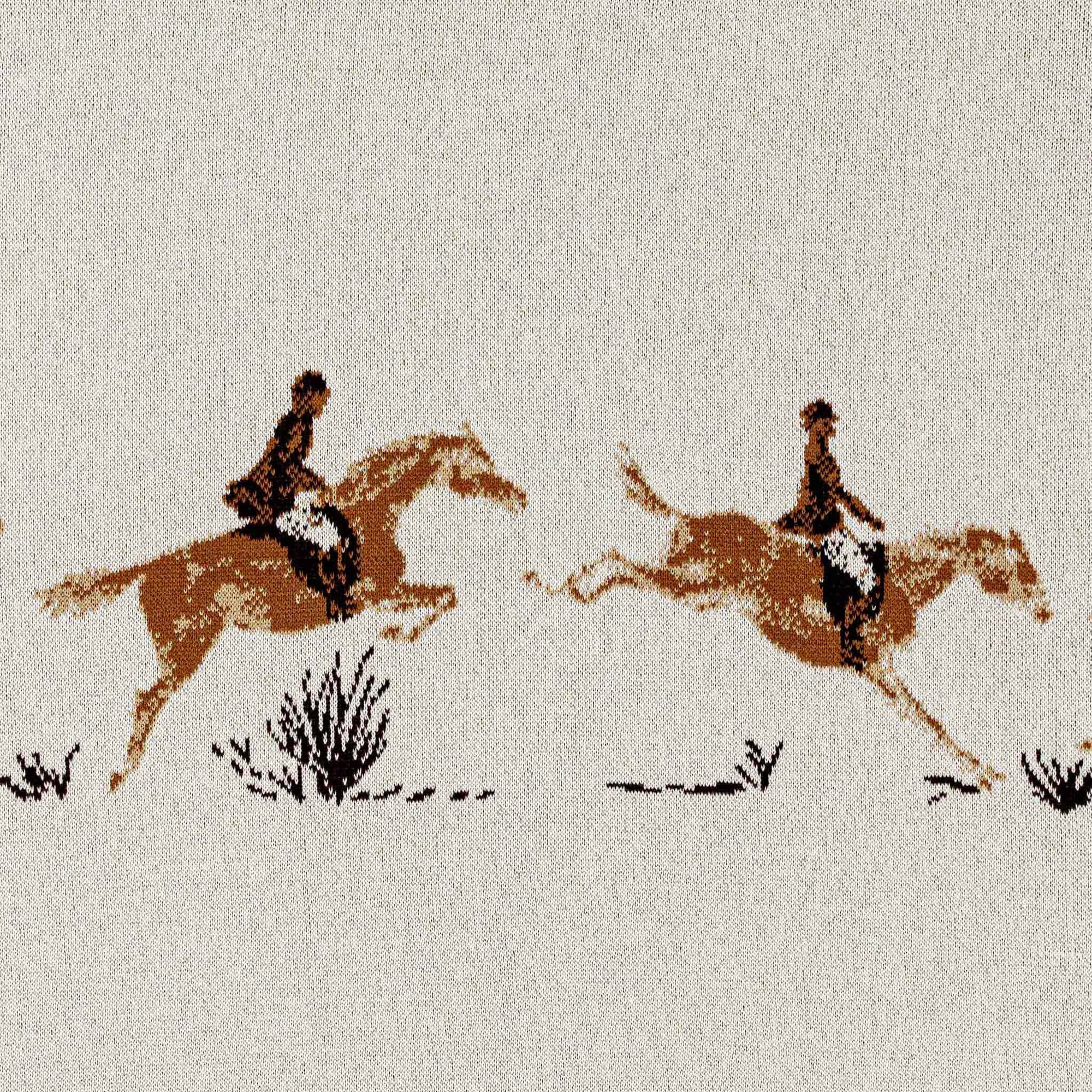 In2Green - Equestrian Full Gallop - Cotton Sustainable Knit Traditional Throw Blanket