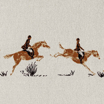 In2Green - Equestrian Full Gallop - Cotton Sustainable Knit Traditional Throw Blanket