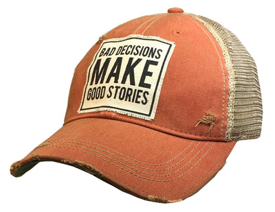 Vintage Life - Bad Decisions Make Good Stories Distressed Trucker Cap - Exceptional Equestrian