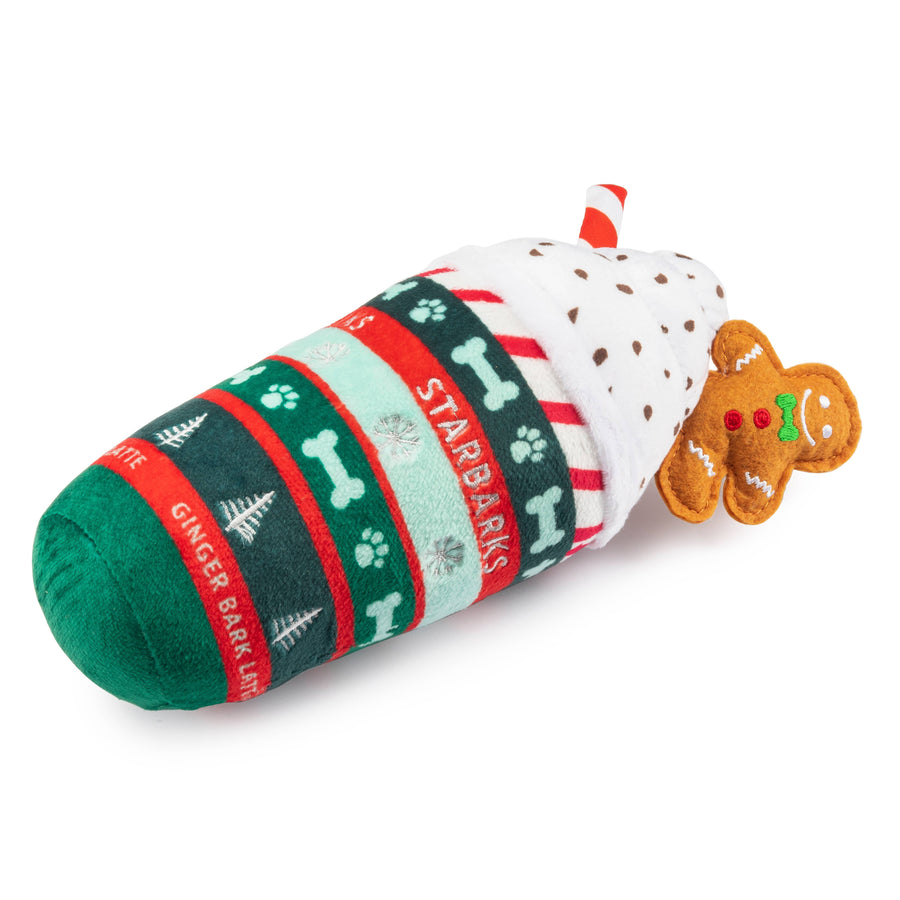 Haute Diggity Dog - Ginger Bark Latte Stocking Stuffers Christmas Dog Toy