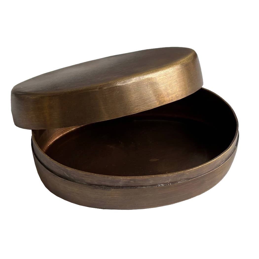 Madison Bay Co. - Historical Home Decor Reproductions - Solid Antiqued Brass Standing Horse Pill Box |Tabletop decor