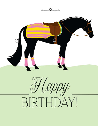 Horse Hollow Press - Horse Greeting Birthday Card / Newmarket Blanket Birthday