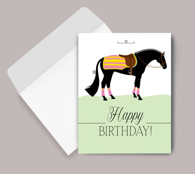Horse Hollow Press - Horse Greeting Birthday Card / Newmarket Blanket Birthday