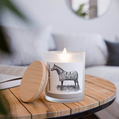 un.sus.tain.a.ble apparel - Frosted Glass Candle, 11oz - Sweater Weather