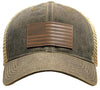 Vintage Life - "American Flag" Trucker Cap Genuine Leather Patch