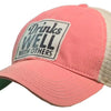 Vintage Life - Drinks Well With Others Trucker Hat Baseball Cap - Black