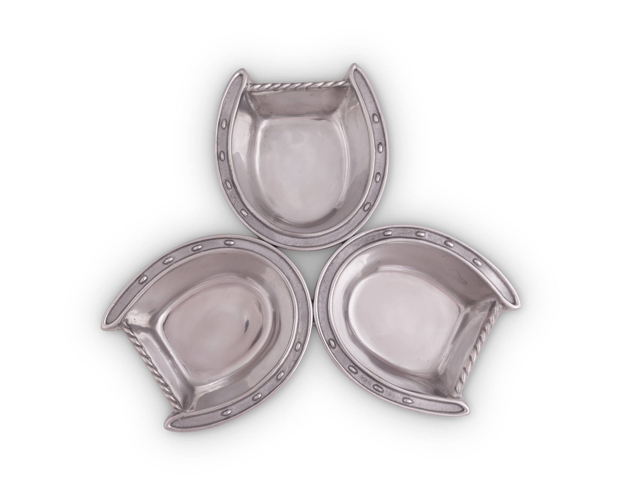 Arthur Court - Horseshoe 3-Bowl Bowl - Exceptional Equestrian