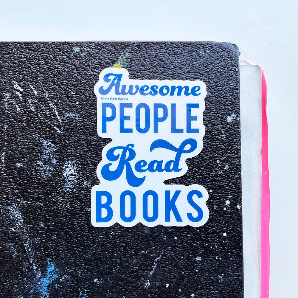 Steel Petal Press - Awesome People Read Die-Cut Sticker